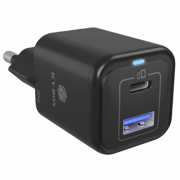 ICY BOX 2portová USB 20W nástěnná nabíječka IB-PS1020-PD,...