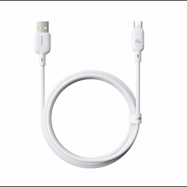 Rychlonabíjecí kabel Baseus Silky USB/USB-C 1m 100W bílý
