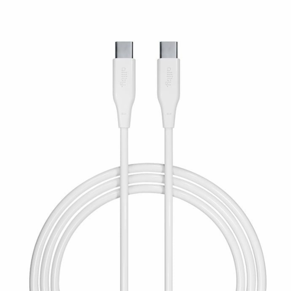 Datový kabel Allity AUC-02 USB-C/USB-C 1m 100W bílý
