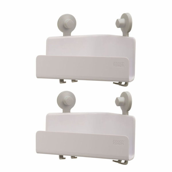 Joseph Joseph EasyStore 2-piece White Corner Shower Shelf...