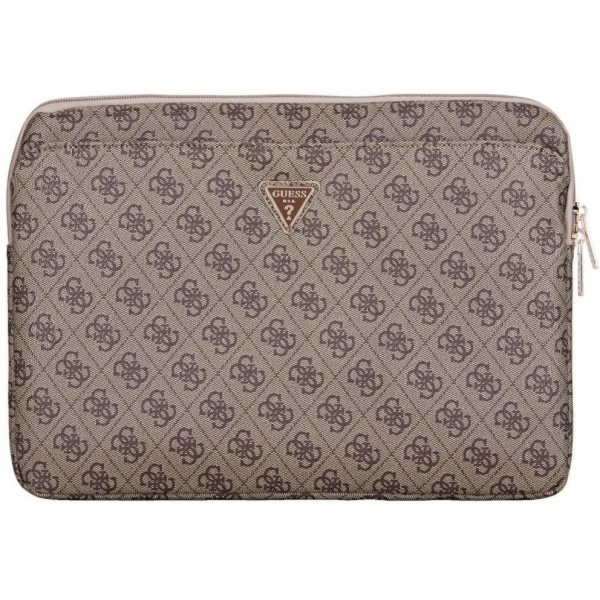Guess Hnědá kabelka Sleeve 14 4G s trojúhelníkovým logem ...