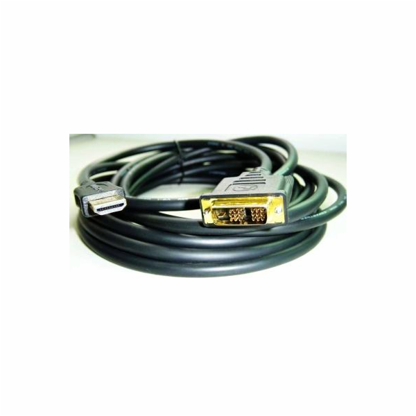 GEMBIRD Kabel HDMI-DVI 3m, M/M stíněný, zlacené kontakty