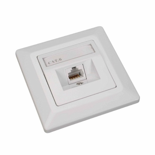 Zásuvka Solarix CAT6 STP 1 x RJ45 pod omítku bílá