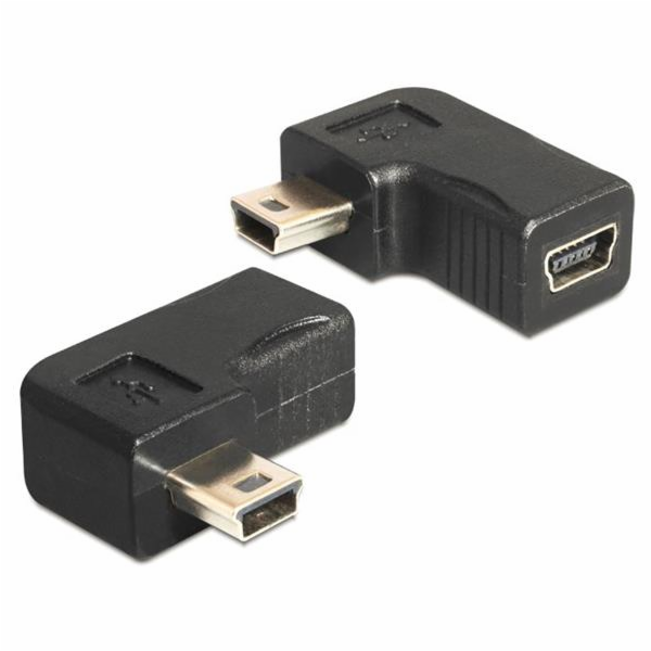 Delock adaptér USB-B mini 5-pin samec/samice 90° pravoúhlý