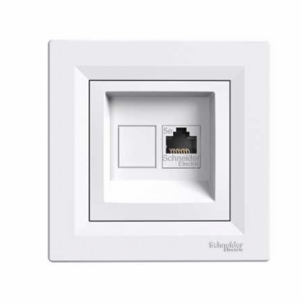 Asfora - zásuvka datová RJ45, kat.5e UTP - bílá