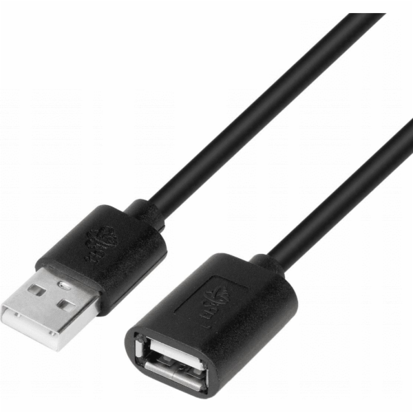 AM-AF USB kabel 1,8m prodlužovací kabel, černý