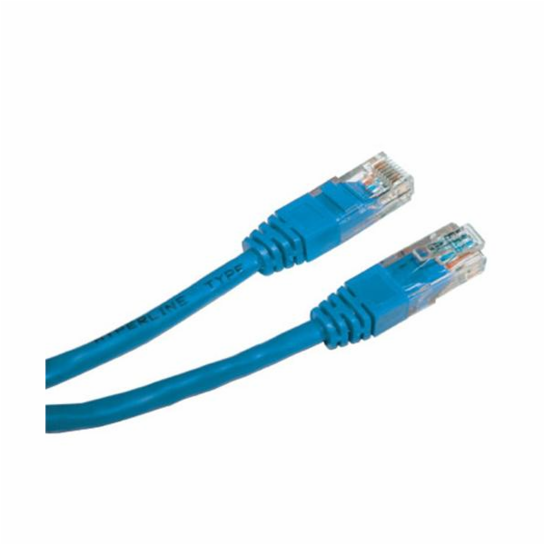 PREMIUMCORD Patch kabel UTP RJ45-RJ45 CAT5e 5m modrá
