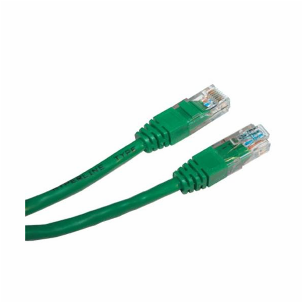 PremiumCord Patch kabel UTP RJ45-RJ45 level 5e 0.5m zelená