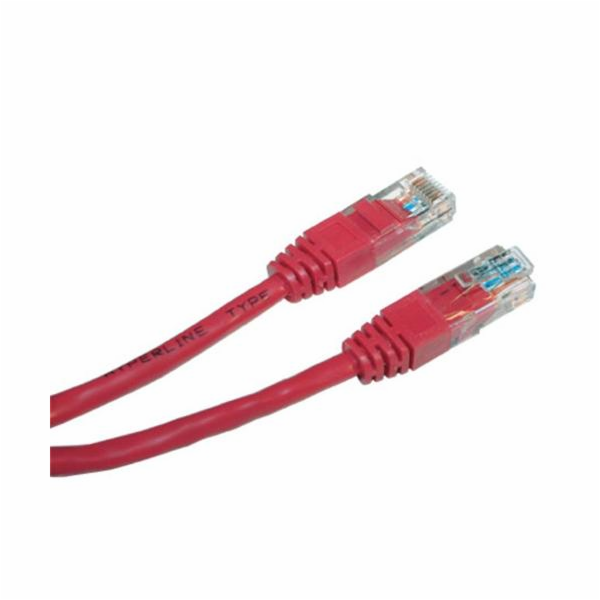 PREMIUMCORD Patch kabel UTP RJ45-RJ45 CAT5e 0.5m červená