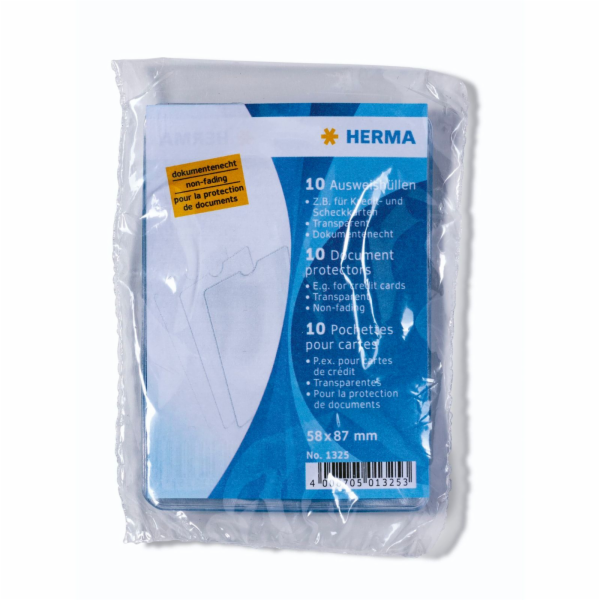 1x10 Herma ID Card Sleeves 58x87 1325