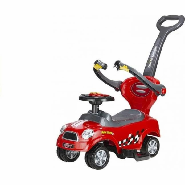 Štíhlý sportovní kočárek s průvodcem Coupe v červené barvě