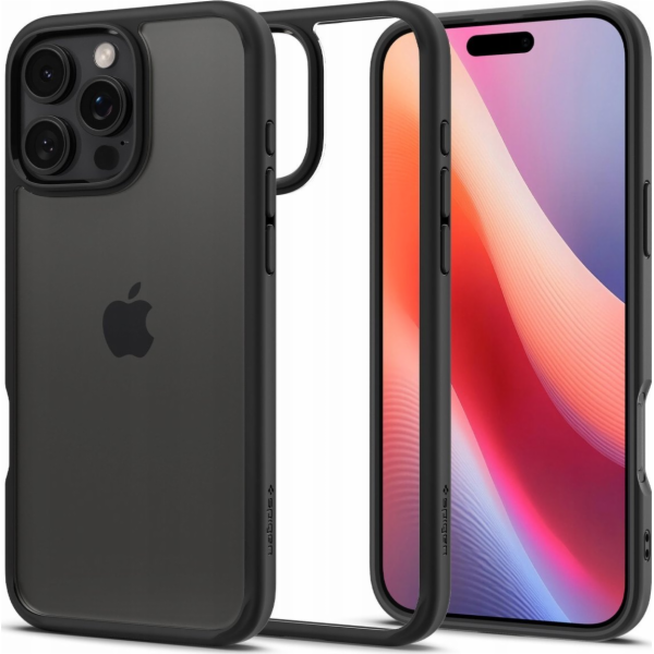 Spigen Crystal Hybrid, matně černá - iPhone 6.9 2024