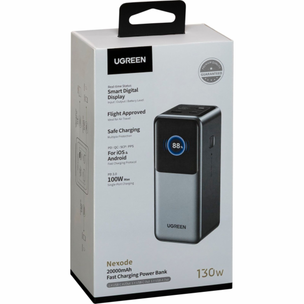 Powerbanka UGREEN 20000mAh 130W s rychlým nabíjením
