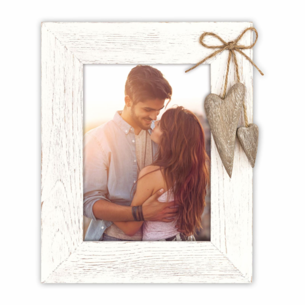 ZEP Lille white            13x18 Holz Portrait mit Herzen...