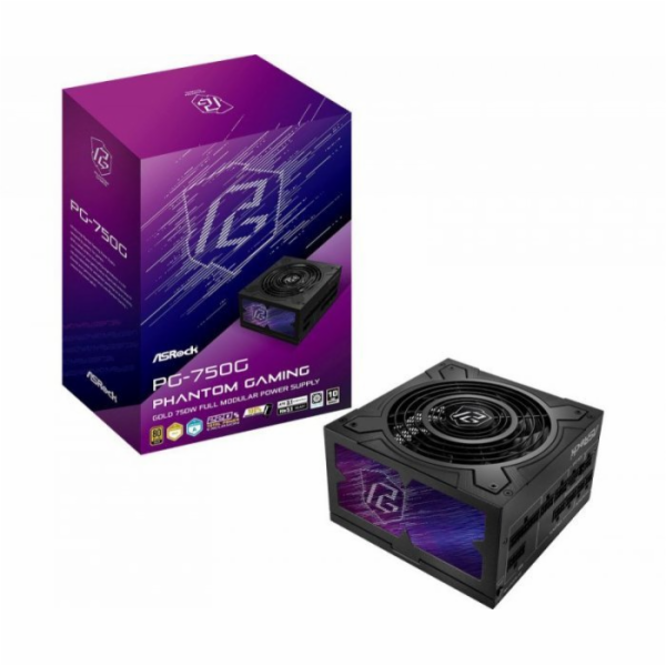 ASRock Modulární napájecí zdroj PG-750G 750W 80PLUS GOLD