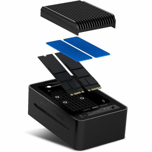 FANTEC 2x NVMe rámček +klonovanie NVMe-X2U32-20G