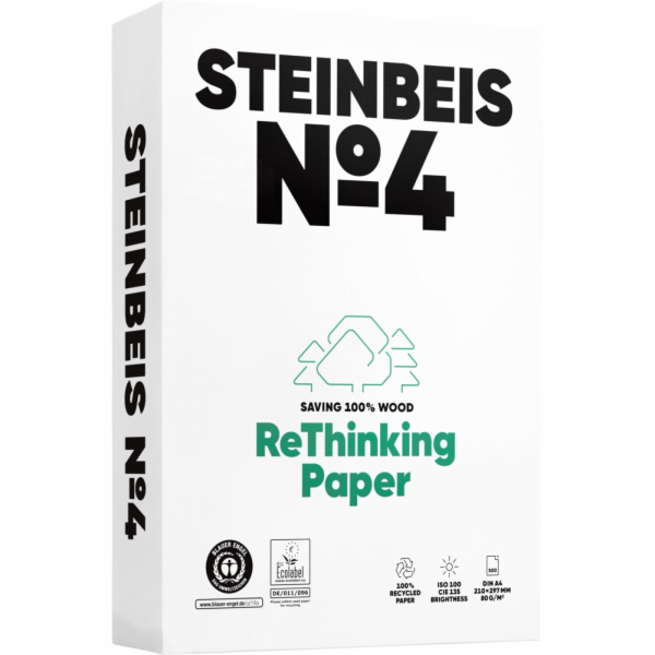 Steinbeis No. 4 recycled paper  A 4 80 g 500 Sheets ISO 100