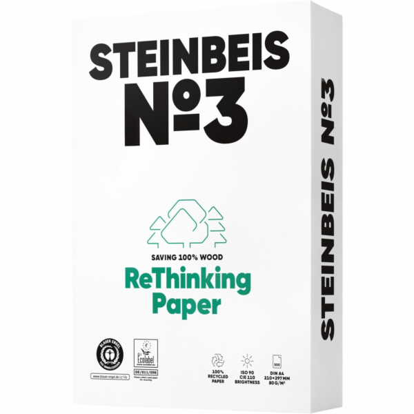 Steinbeis No. 3 Recyclingpapier A 4 80 g 500 Blatt ISO 90
