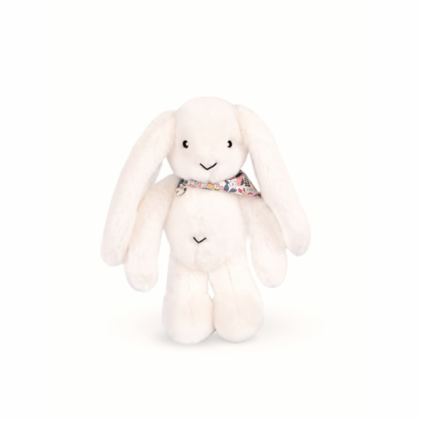Doudou Plyšový králíček s šátkem bílý 35 cm