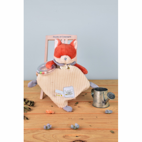 Doudou Dárková sada Plyšová liška Romarin s chrastítkem 2...