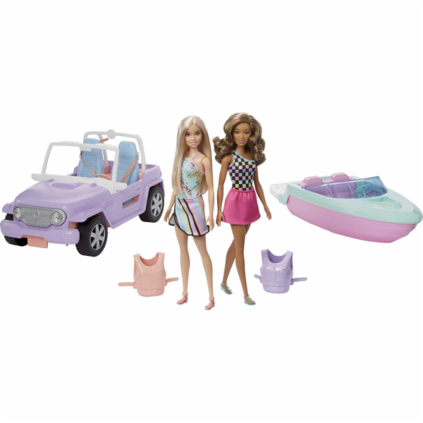 Panenka Barbie Mattel PROMO BARBIE 2 panenky, Jeep a moto...