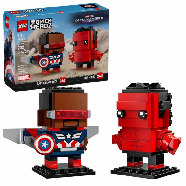 LEGO 40668 Super Heroes - Figurki Kapitana Ameryki i Czer...