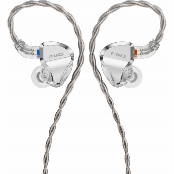 FiiO JH5 stříbrná sluchátka - Hybridní IEM 1x DD 4x BA