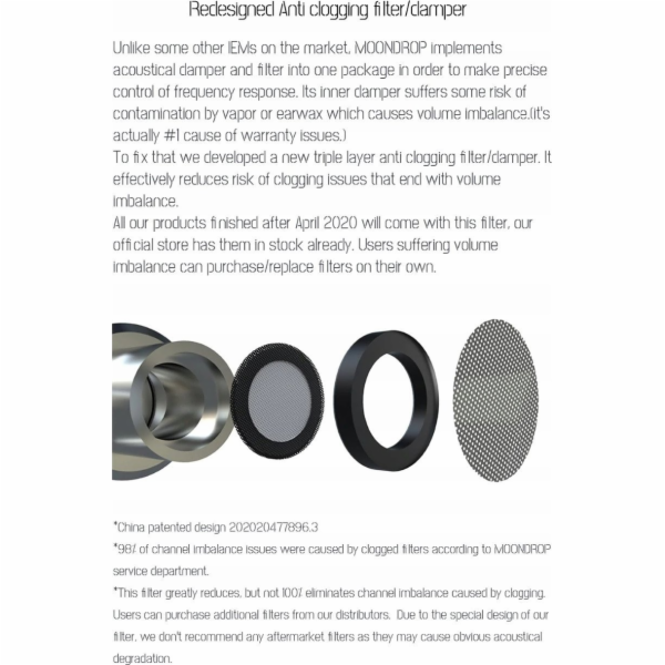 Sluchátka Moondrop MOONDROP SSR – bílá – Dynamic In-Ear M...