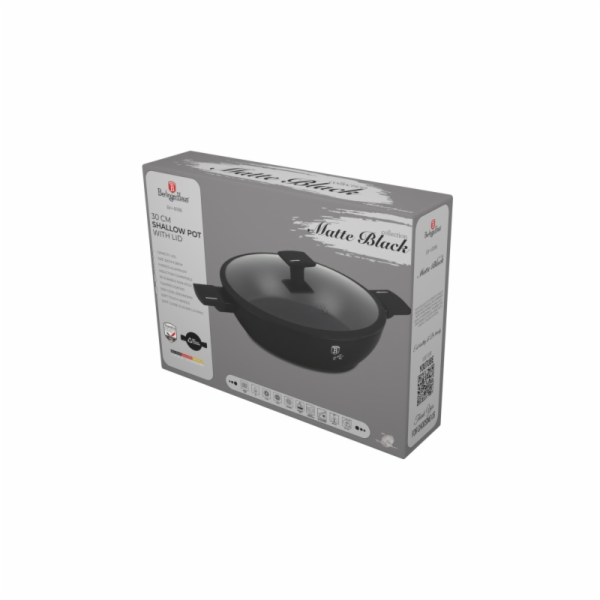 Pánev s titanovým povrchem a poklicí 30 cm Matte Black Co...