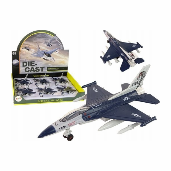 Letadlo Teka s motorem, světlem/zvukem 1:72, tmavě modré