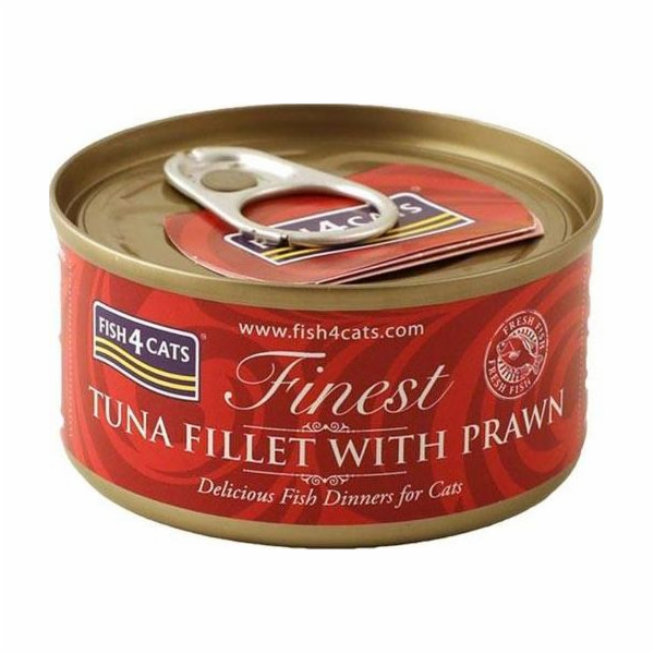 FISH4CATS Tuna fillet with prawn - mokré krmivo pro kočky...