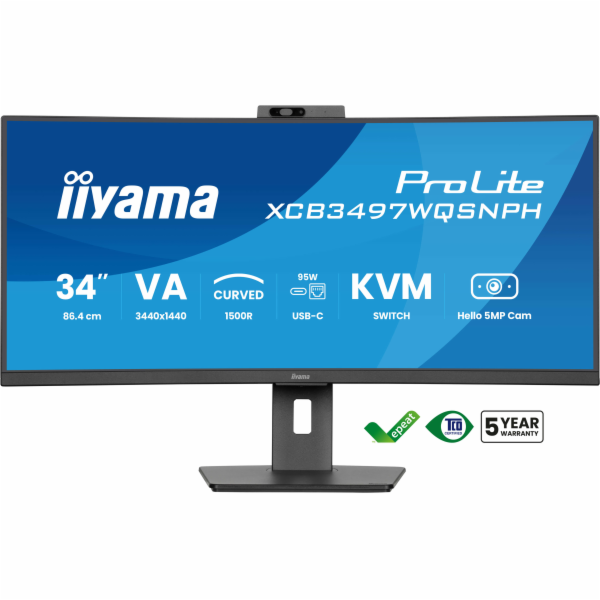 iiyama ProLite XCB3497WQSNPH-B1 - LED monitor - zakřivená...