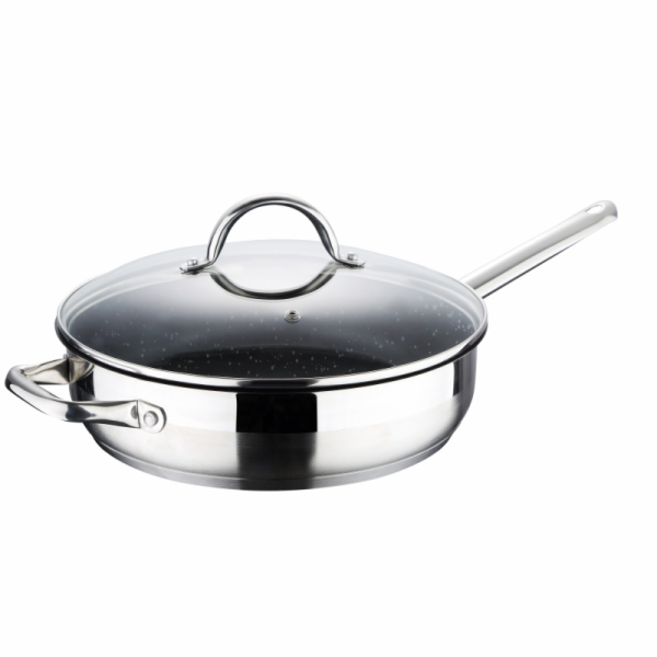 Pánev s mramorovým povrchem a poklicí GOURMET 24 cm nerez...