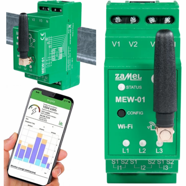 Zamel MONITOR ELEKTRICKÉHO PROUDU MEW-01/MRP TŘÍFÁZOVÝ ZAMEL