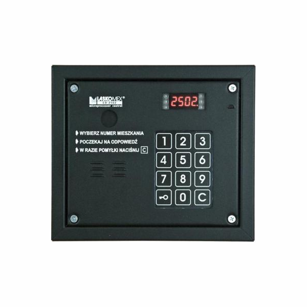 Laskomex CP-2503R černý audio panel s RFID čtečkou klíčů