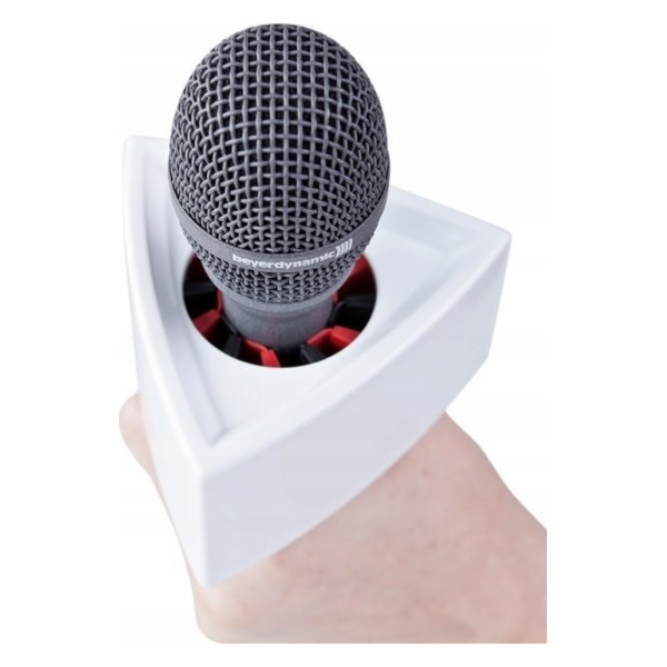 Rycote Jednoduchý trojúhelníkový bílý mikrofon s vlajkou