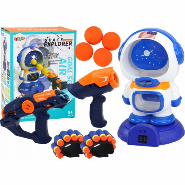 LeanToys Astronaut Střílečka Arkádová Hra 2 Zbraně Míčky ...
