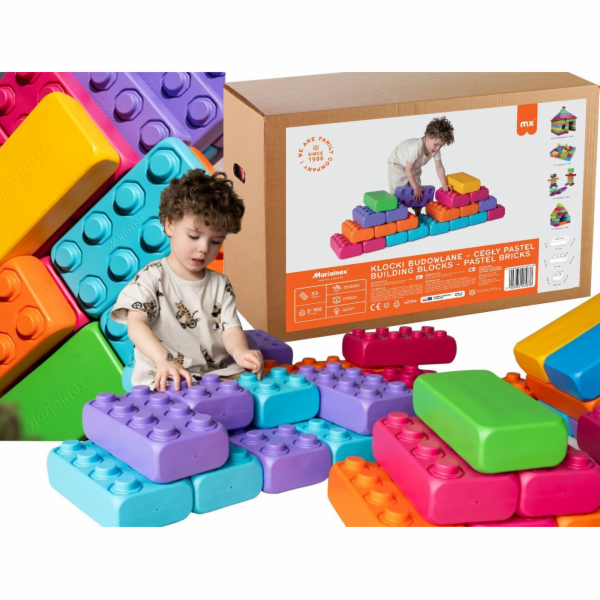 Marioinex Marioinex Polské STAVEBNÍ CIHLY 33 kusů, PASTEL
