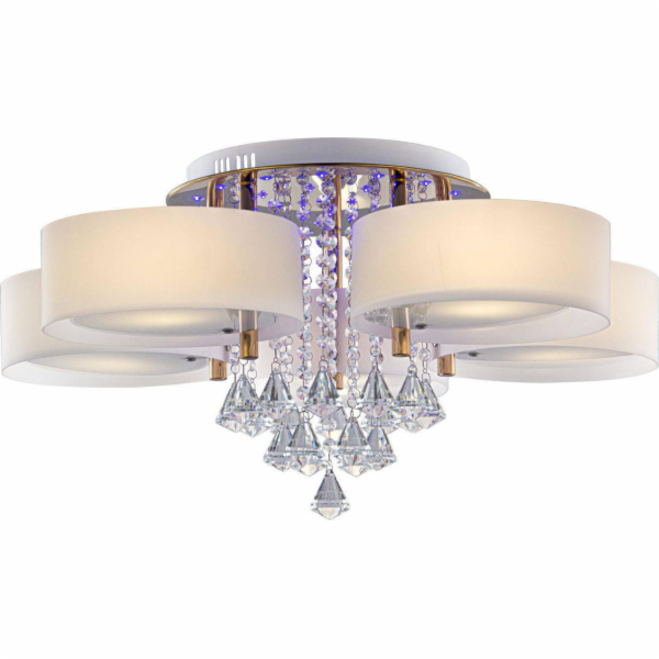 Mdeco Stropní lampa ELMDRS8006/5 TR GL MDECO glamour crys...