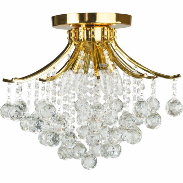 Mdeco Stropní lampa ELM5191/4 TR MDECO glamour metal LUMI...