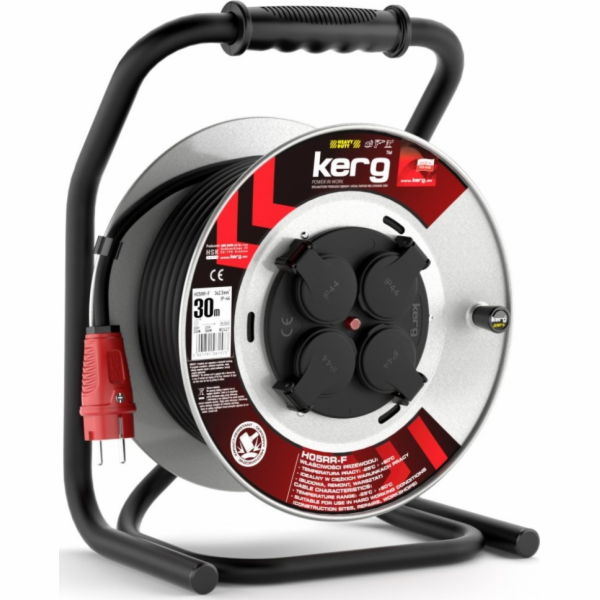 Kerg Prodlužovací nástavec na sud 3G2.5 30M, černý, H05RR...