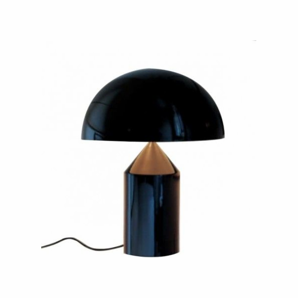 King Home Stolní lampa FUNGO, černá a zlatá - hliník