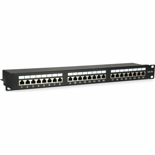 Equip Patchpanel Equip 24x RJ45 Cat5e 19 FTP 1HE černý