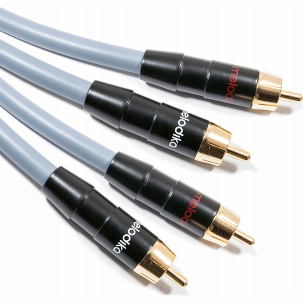 Melodika Kabel MD2R120G 2x RCA - 2x RCA, kovový - 12 m