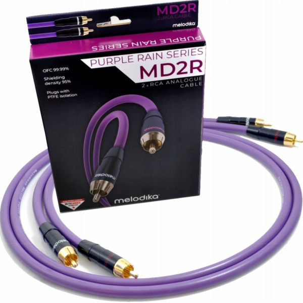 Melodika MD2R120 Kabel 2xRCA - 2x RCA Purple - 12m