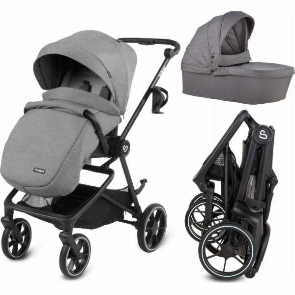 KinderKraft Kočárek DEEP-STRAPPER VELMONT ŠEDÝ 5906601700569