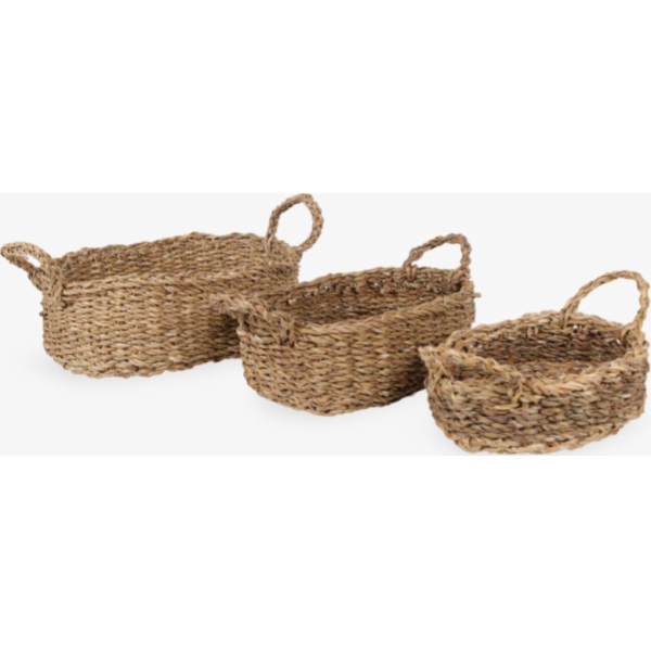 Giftdecor Dárkové dekorace Košíky z mořské trávy Oválné G...