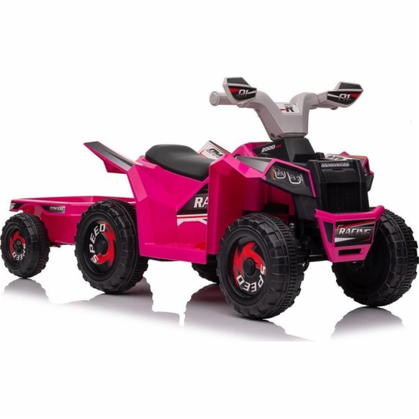 Lean Cars Růžová bateriová čtyřkolka XMX630T s přívěsem