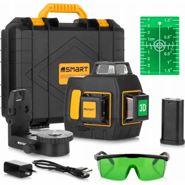 SMART365 3x360 rovinný laser, 40m, zelené dálkové ovládán...