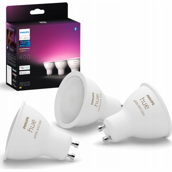 Signify Philips Hue White & Col. Amb. GU10 Trierpack 3x350lm